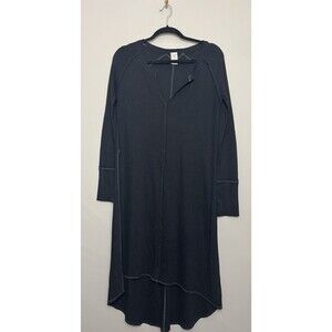 We The Free People Womens Top Size Small Black Super Sonic Thermal Side Slit